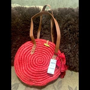 Red shoulder bag